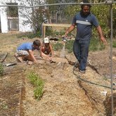 Building the Ecolodge veggie garden